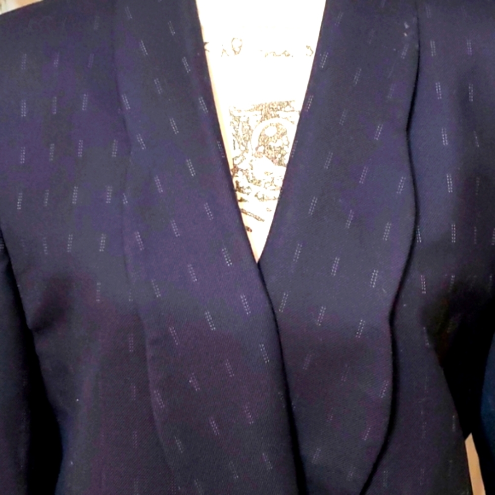 Christian Dior Navy Wool Skirt Suit 14 - Picture 7 of 15